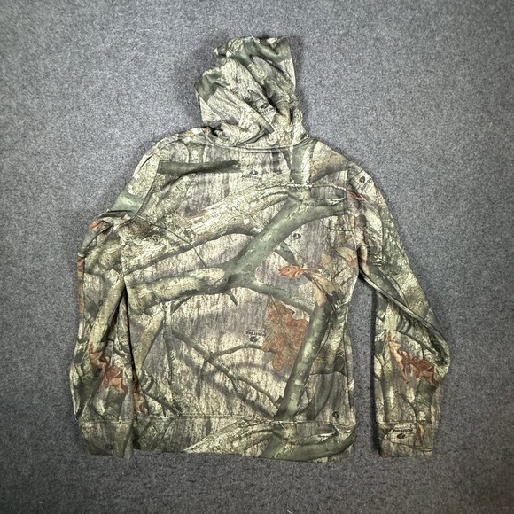 Under Armour Mossy Oak Treestand Camo Hoodie Mens Medium Hunting Pullover - Picture 7 of 9